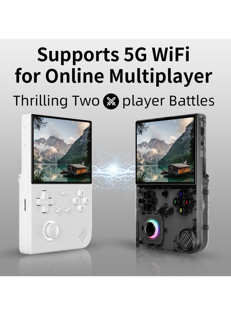 RG40XXV Handheld Game Console 4.0 Inch IPS TF Card With 10000+ Games 3200mAh 6+Hours Battery Support Wireless Network(64G White)