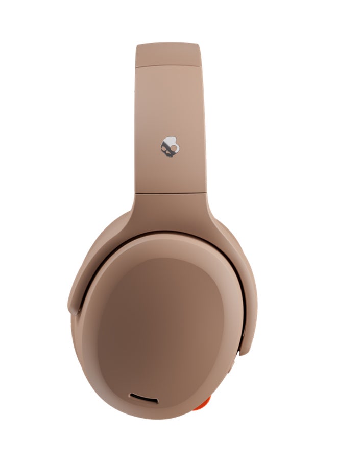 Crusher ANC 2 Over-Ear Noise Cancelling Wireless Headphones with Sensory Bass, 50 Hr Battery, Skull-iQ, Alexa Enabled, Microphone, Works with Bluetooth Devices - Primer Tan