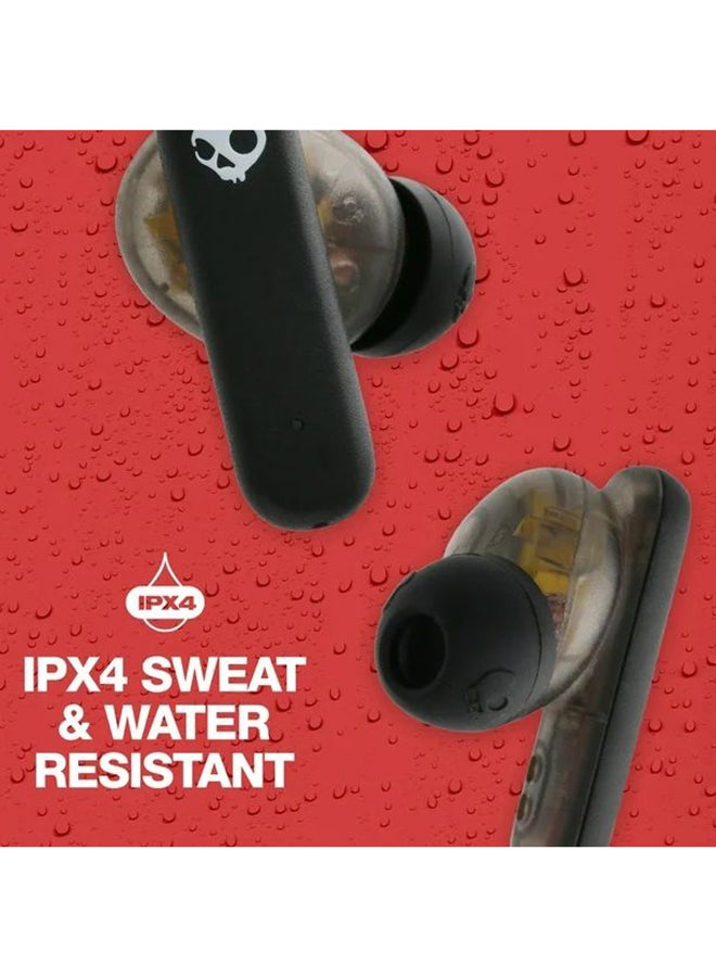 Smokin' Buds in-Ear Wireless Earbuds, 20 Hr Battery, 50% Renewable Plastics, Microphone, Works with iPhone Android and Bluetooth Devices - Midnight Smoke
