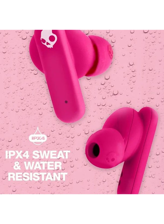 Smokin' Buds in-Ear Wireless Earbuds, 20 Hr Battery, 50% Renewable Plastics, Microphone, Works with iPhone Android and Bluetooth Devices - Pink