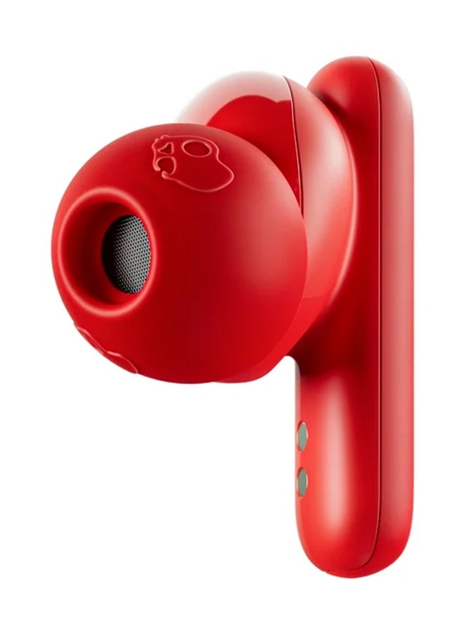 Smokin' Buds in-Ear Wireless Earbuds, 20 Hr Battery, 50% Renewable Plastics, Microphone, Works with iPhone Android and Bluetooth Devices - Flame Red