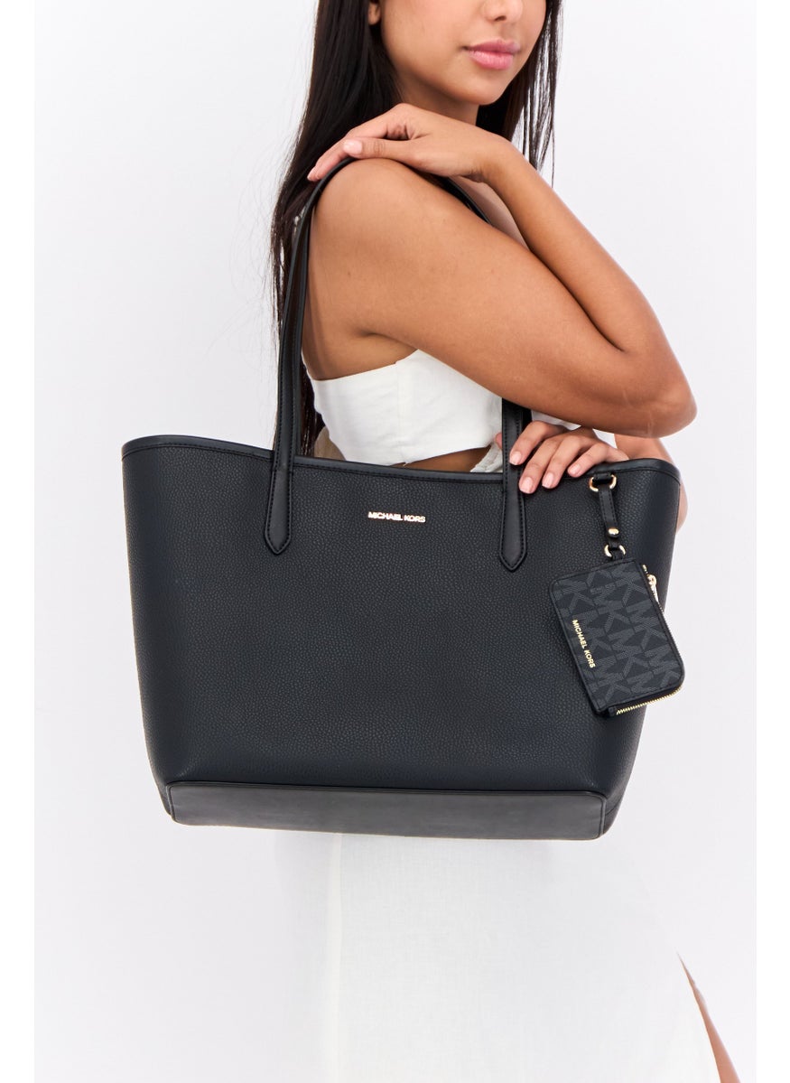 Women Brand Logo Tote Bag 30 H x 41 L x 13 W cm, Black