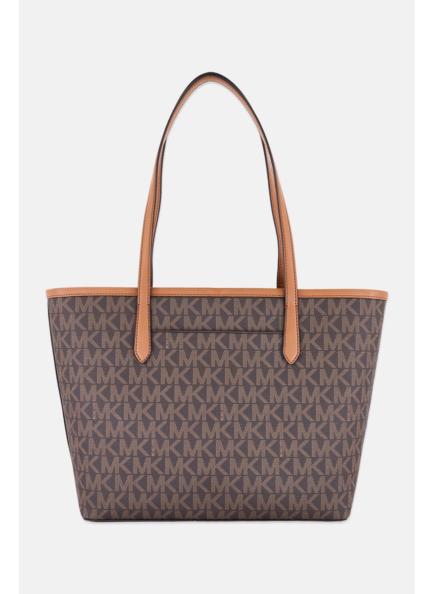 Women Brand Logo Tote Bag 29 H x 40 L x 12 W cm, Brown