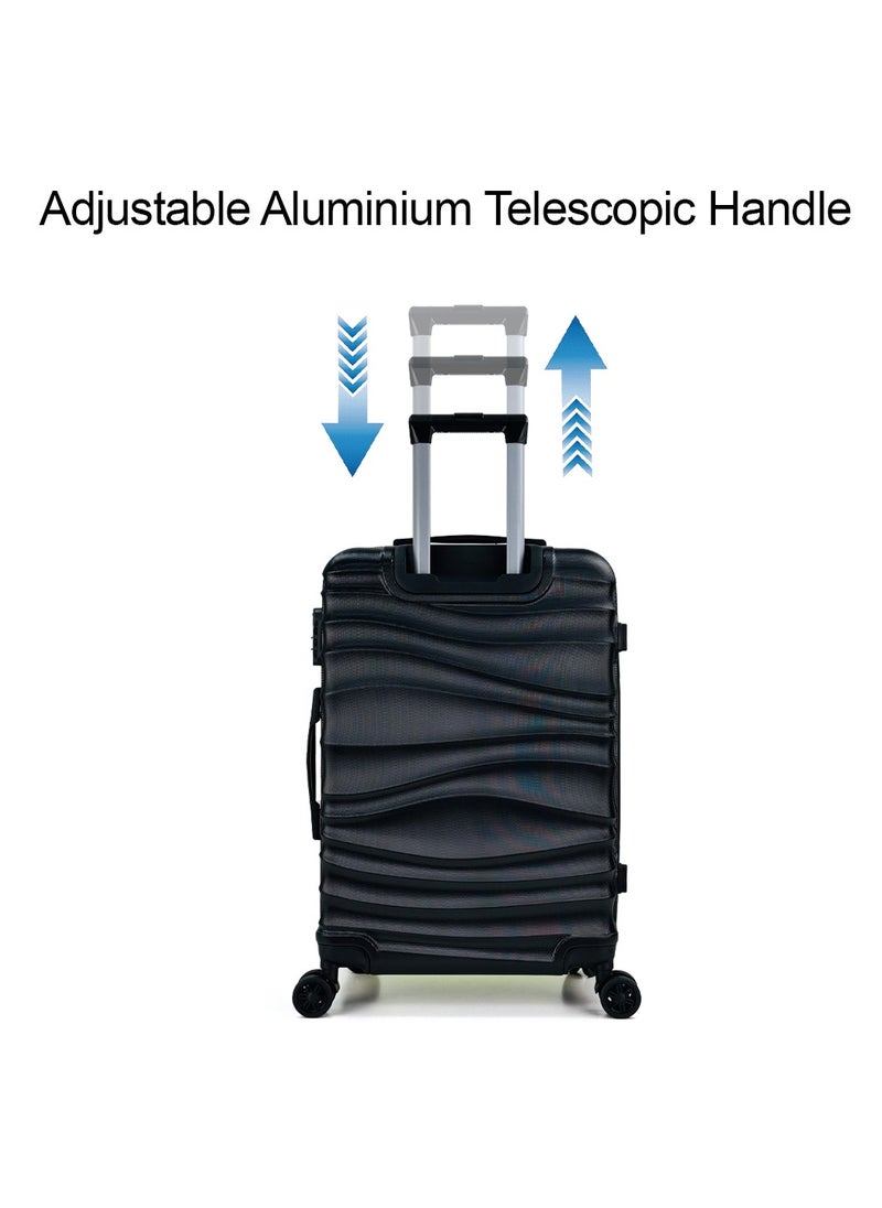 Premium Hard Shell Luggage Set  – 3-Piece Suitcase Set, Lightweight ABS Trolley Bags with Spinner Wheels, Combination Lock, Durable Travel Suitcases – 20