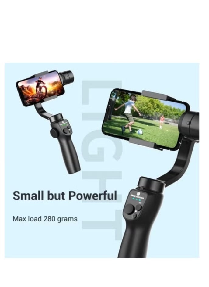 F10 3-Axis Gimbal Stabilizer – Foldable Handheld Smartphone Stabilizer for Smooth Video Recording, AI Tracking, Gesture Control, Vlogging & Action Shots, Lightweight, Portable, and Easy-to-Use