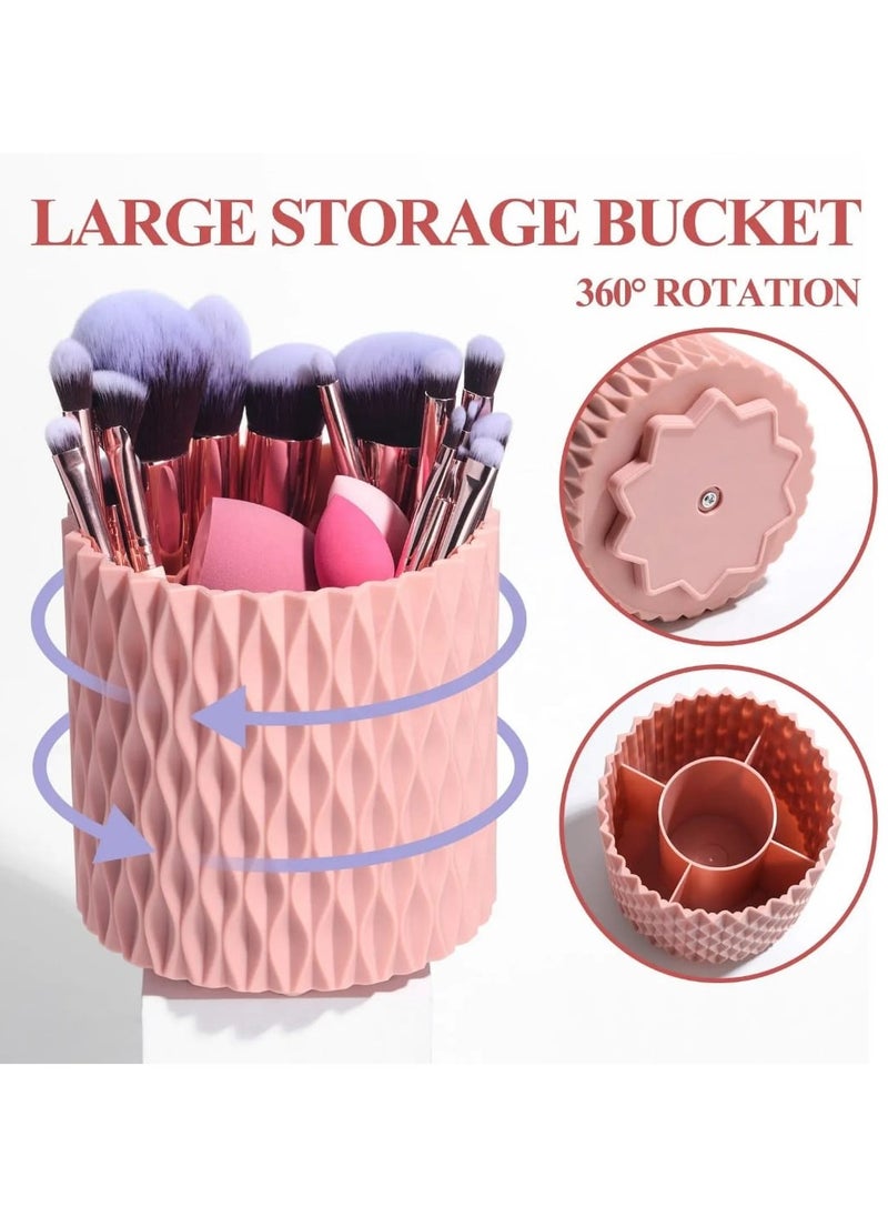 25 Pcs Face Makeup Tools Set, Makeup Brushes, Rotatable Brushes Holder, Makeup Sponge