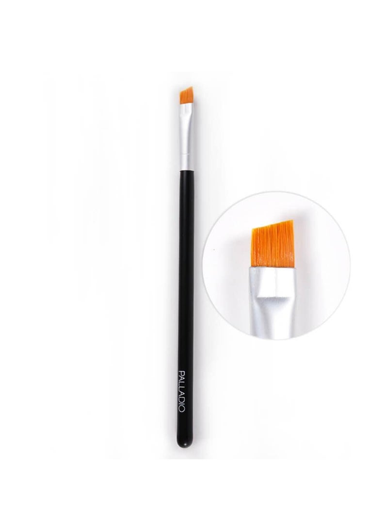 Palladio Angle Liner Brush Tapered Makeup Brush Precise Definition Short Stiff Brush Perfect Detail Flawless Straight Lines Smooth Finish Synthetic Natural Bristles Comfortable Grip