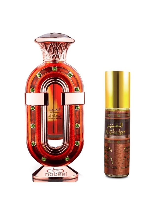 2 Pcs Nabeel Al Ghadeer Combo Perfume Oil 20 ML and Roll On 6 ML