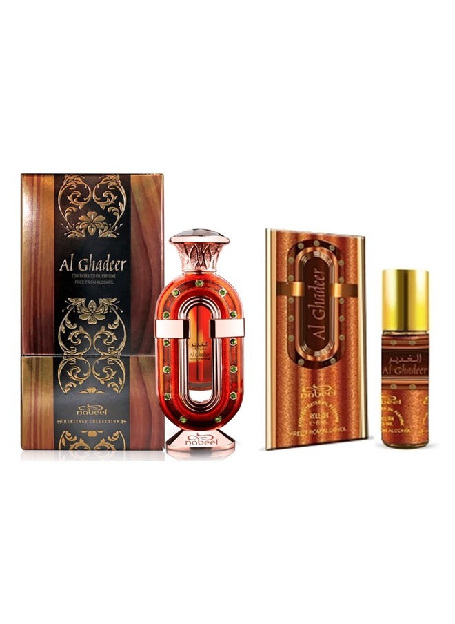 2 Pcs Nabeel Al Ghadeer Combo Perfume Oil 20 ML and Roll On 6 ML