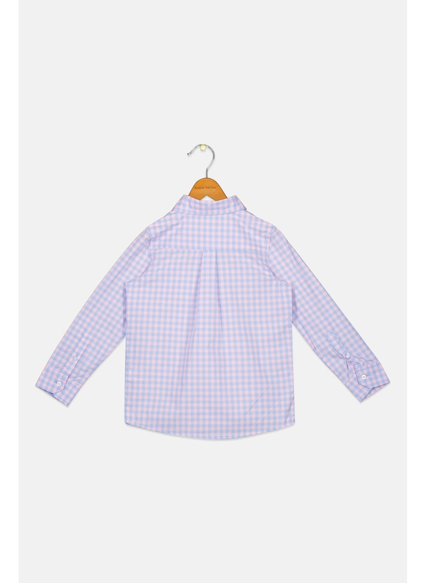 Toddlers Boy Checkered Long Sleeves Casual Shirt, Multicolor