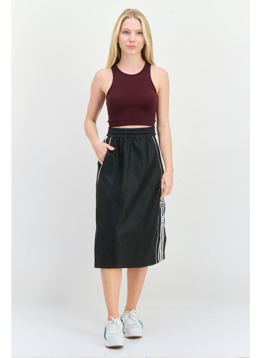 Women Sportswear Fit Outdoor Midi Skirt, Black
