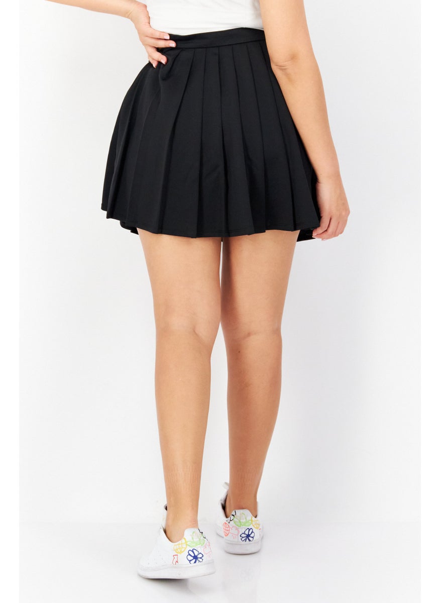 Women Sportswear Fit Embroidered Logo Training Skirt, Black