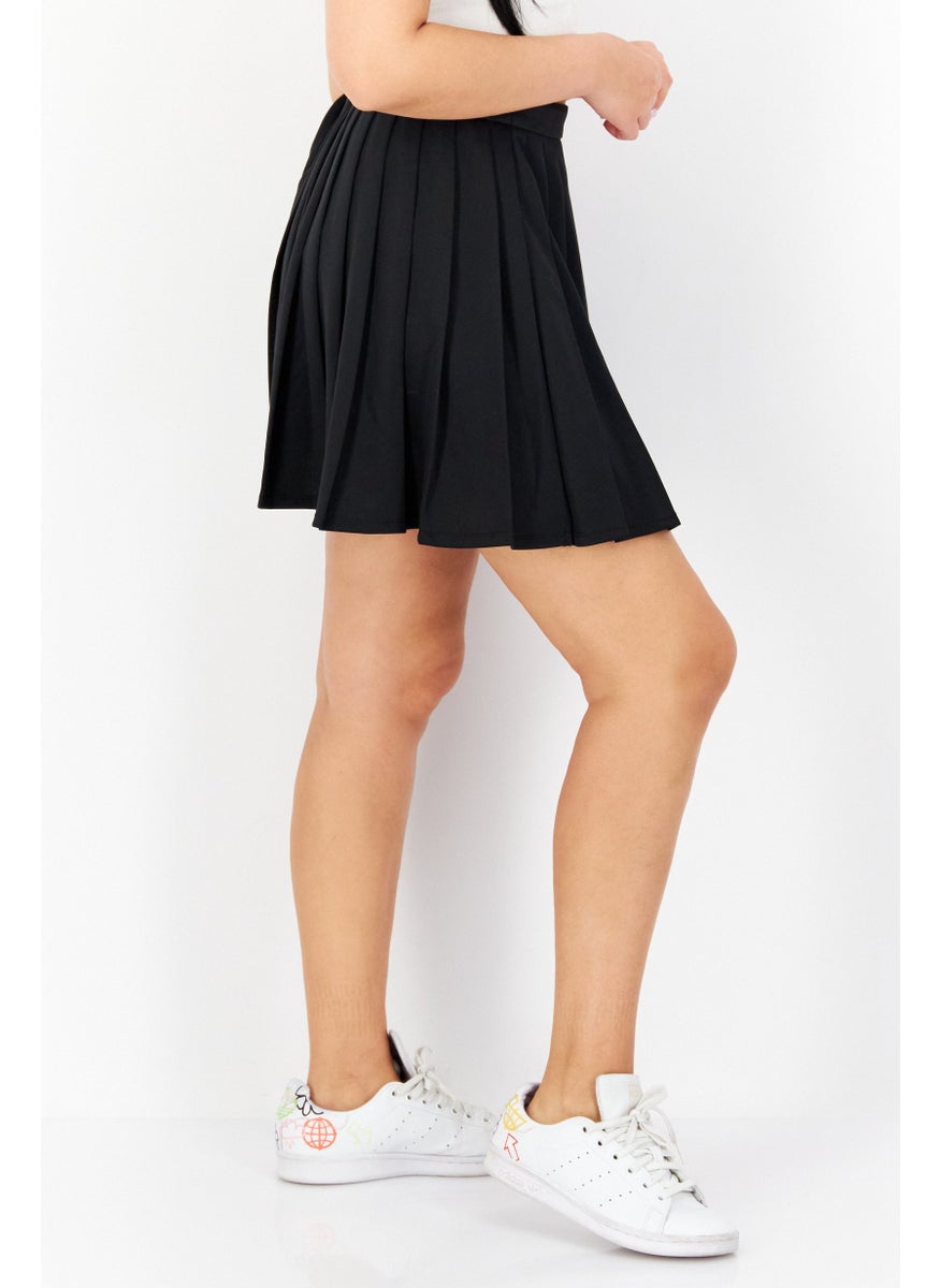 Women Sportswear Fit Embroidered Logo Training Skirt, Black