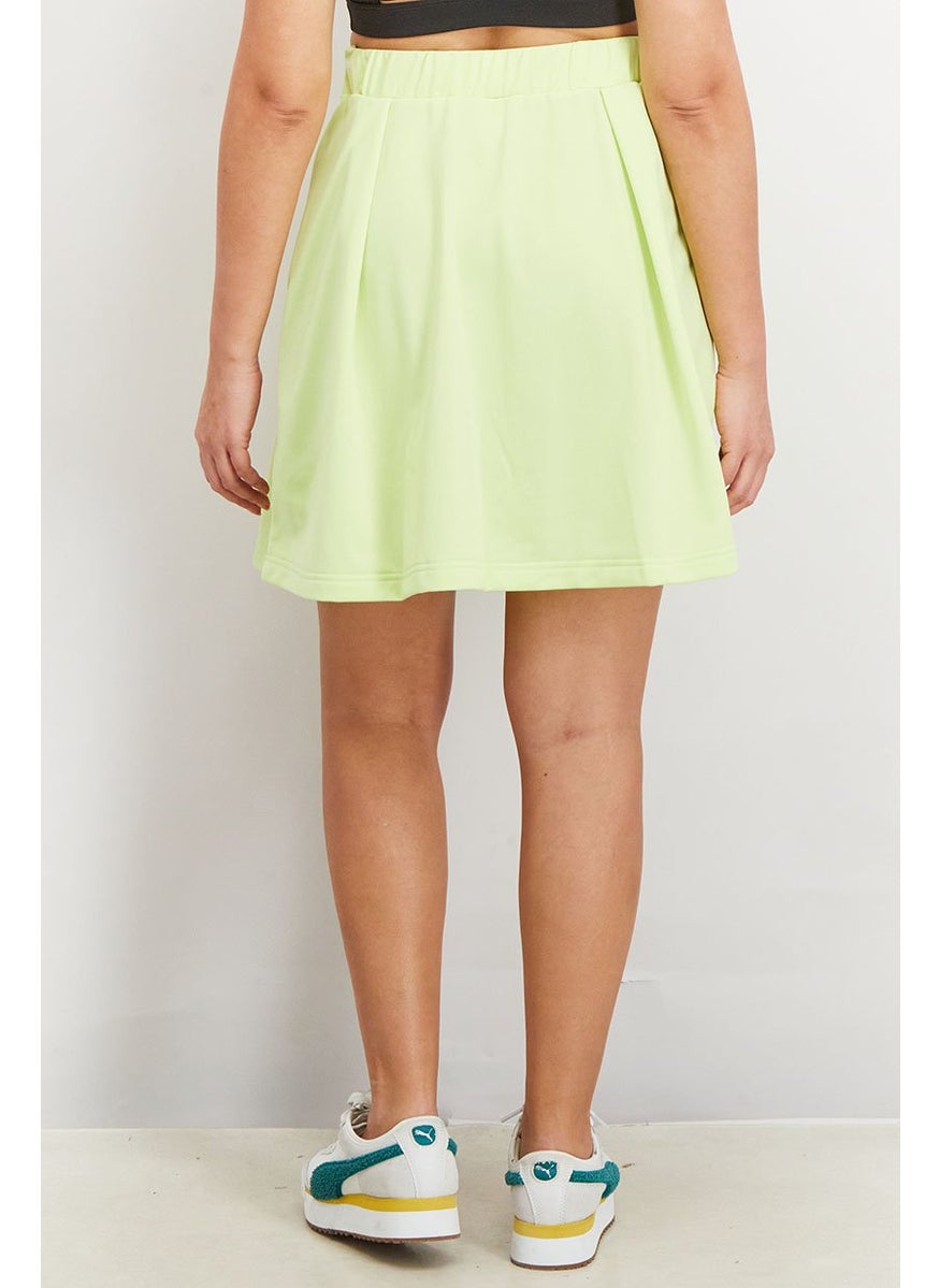 Women Sportswear Fit Brand Three Stripe Mini Skirt, Light Green
