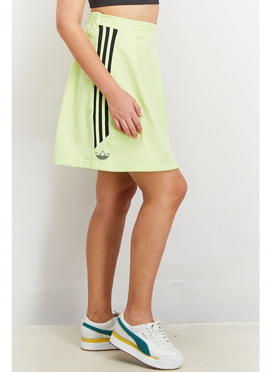 Women Sportswear Fit Brand Three Stripe Mini Skirt, Light Green