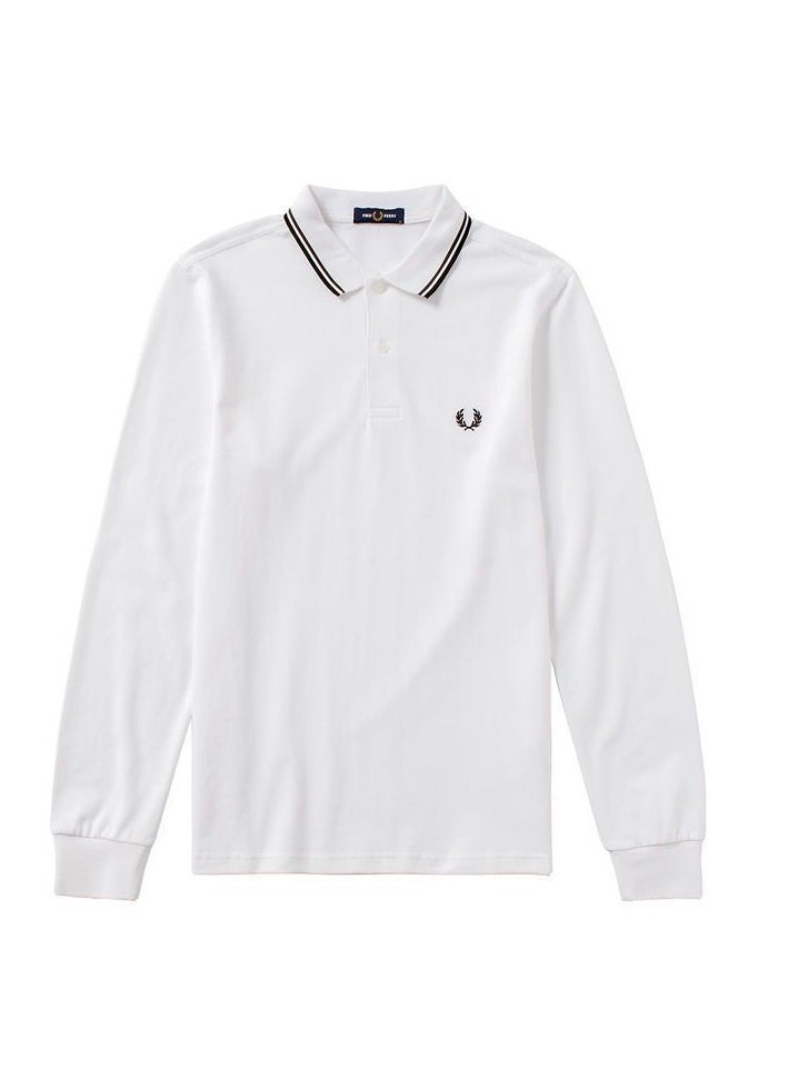 Wheat spring and autumn long sleeve men's polo shirt(L)