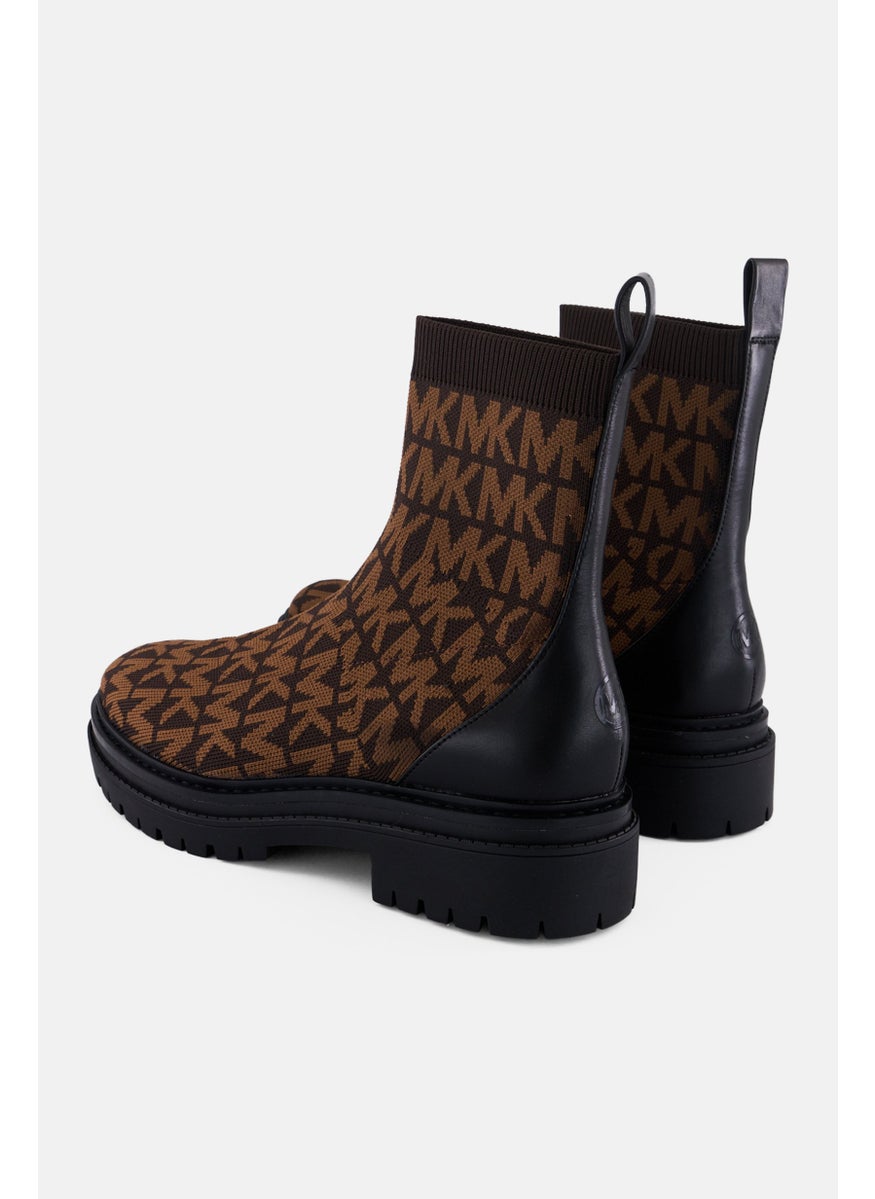 Women Slip On Ankle Boots, Brown