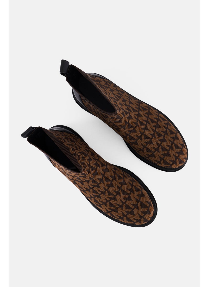 Women Slip On Ankle Boots, Brown