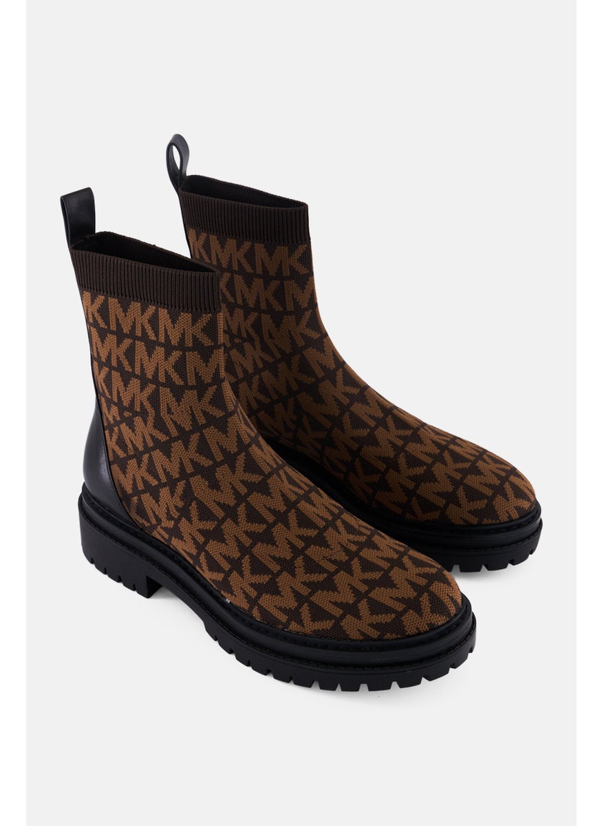 Women Slip On Ankle Boots, Brown