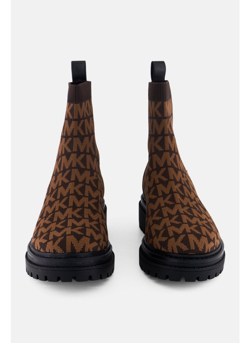 Women Slip On Ankle Boots, Brown