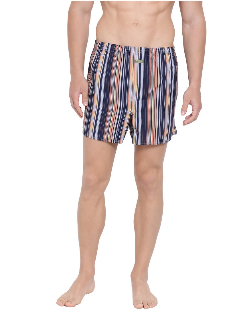MEN'S STRIPED COTTON BOXER SHORTS (PACK OF 3) - MULTICOLOR