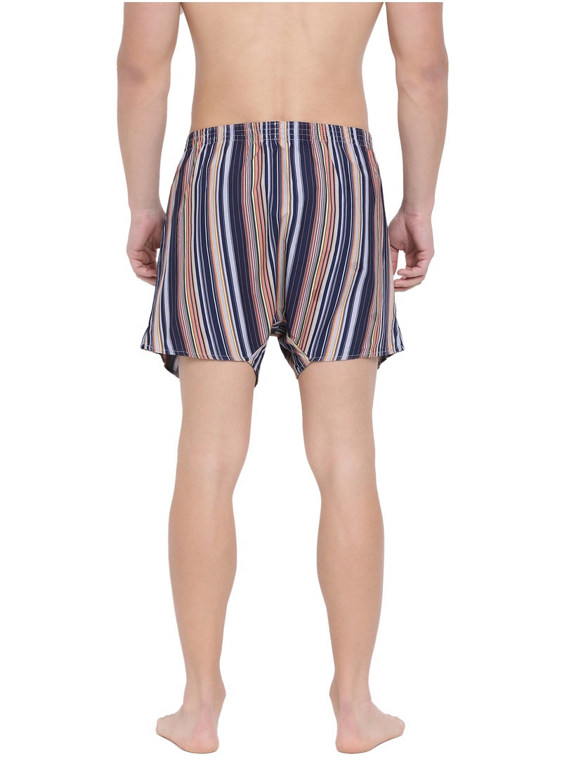 MEN'S STRIPED COTTON BOXER SHORTS (PACK OF 3) - MULTICOLOR