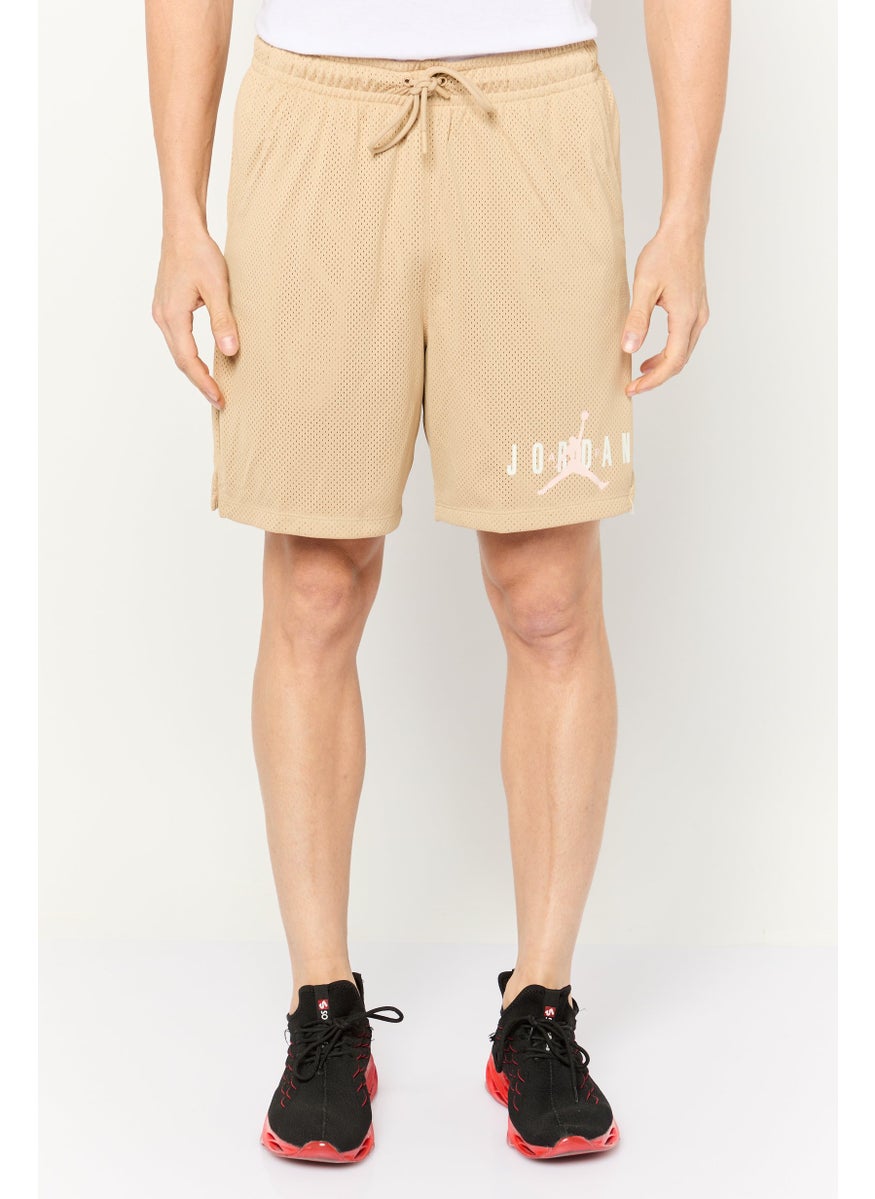 Men Standard Fit Outdoor Shorts, Beige