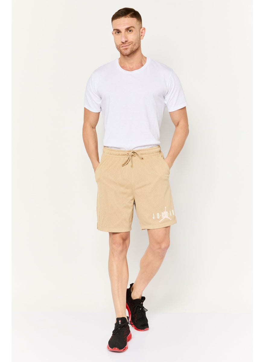 Men Standard Fit Outdoor Shorts, Beige