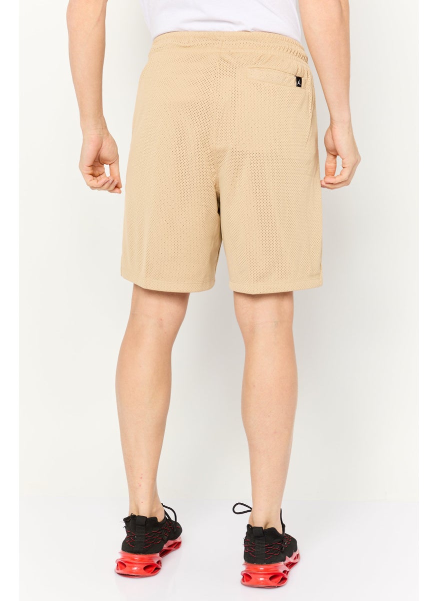 Men Standard Fit Outdoor Shorts, Beige