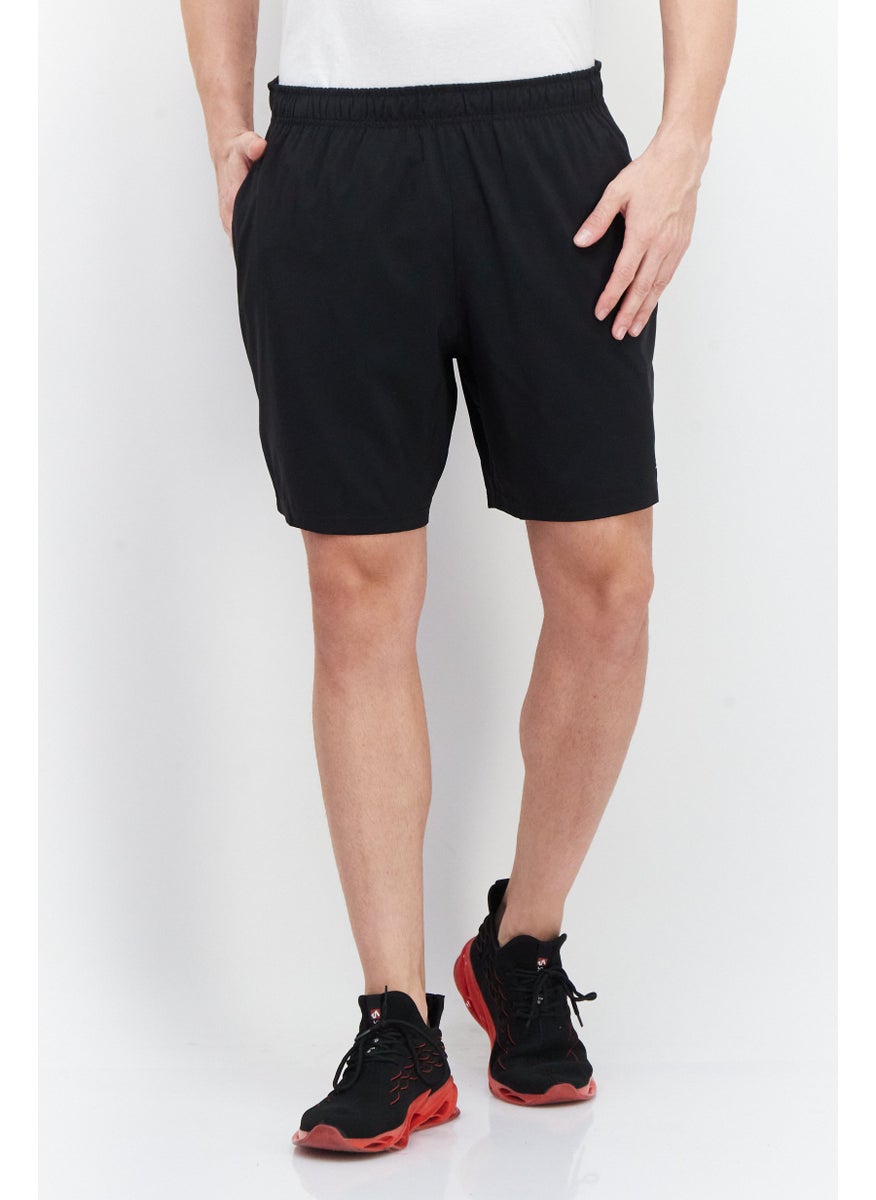 Men Sportswear Fit Brand Logo Training Short, Black