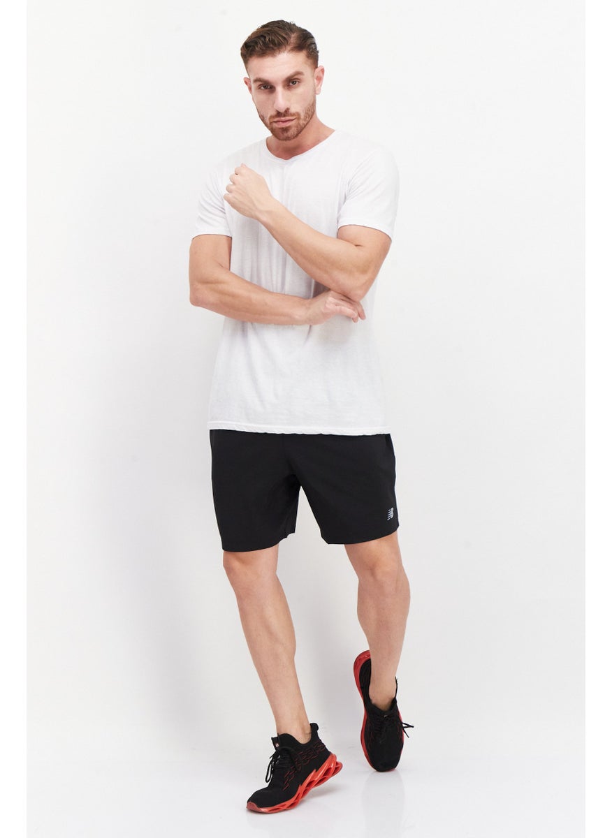 Men Sportswear Fit Brand Logo Training Short, Black