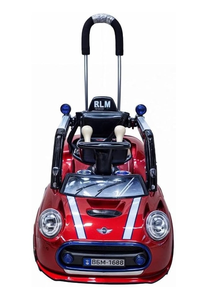 3 in 1 Push Ride on Car for Kids, Ride on baby Car with Music & Parental Handle， Anti-fall Push Ride on Car， Drive 1 to 3 Years Girl Boy red/black