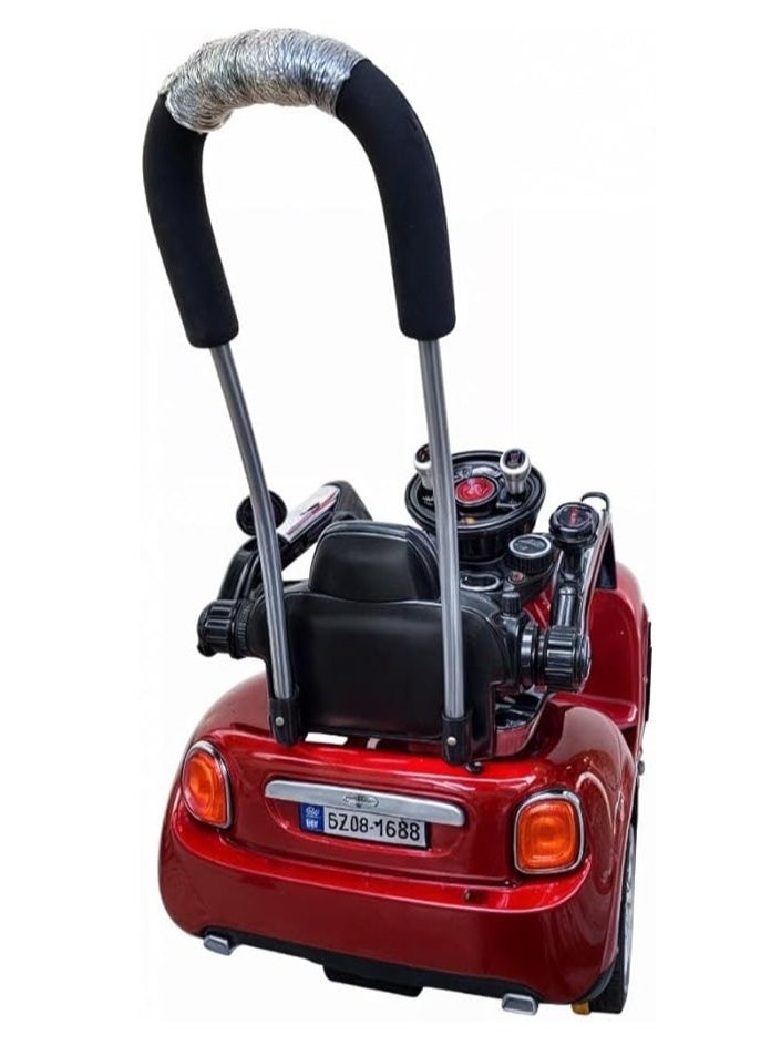 3 in 1 Push Ride on Car for Kids, Ride on baby Car with Music & Parental Handle， Anti-fall Push Ride on Car， Drive 1 to 3 Years Girl Boy red/black
