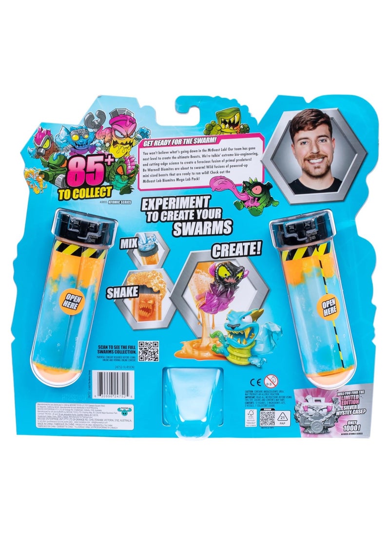 MrBeast Lab Swarms Atomic Series 12 Pack | Crab Cat Test Tube Surprise! Discover | Collect & Trade 85+ Micro Beasts