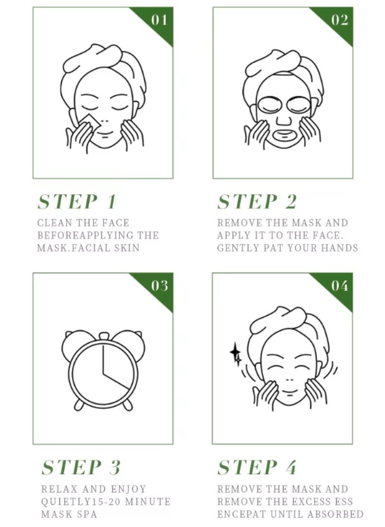 10 Pcs Avocado Moisturizing Mask Set  Botany and Fruits Skin Care Sheet Facial Mask Hydrating Nourishing Skin Tone Soft Texture Face Mask Sheet for Women and Men Skincare Youthful Skin Glowing Masks
