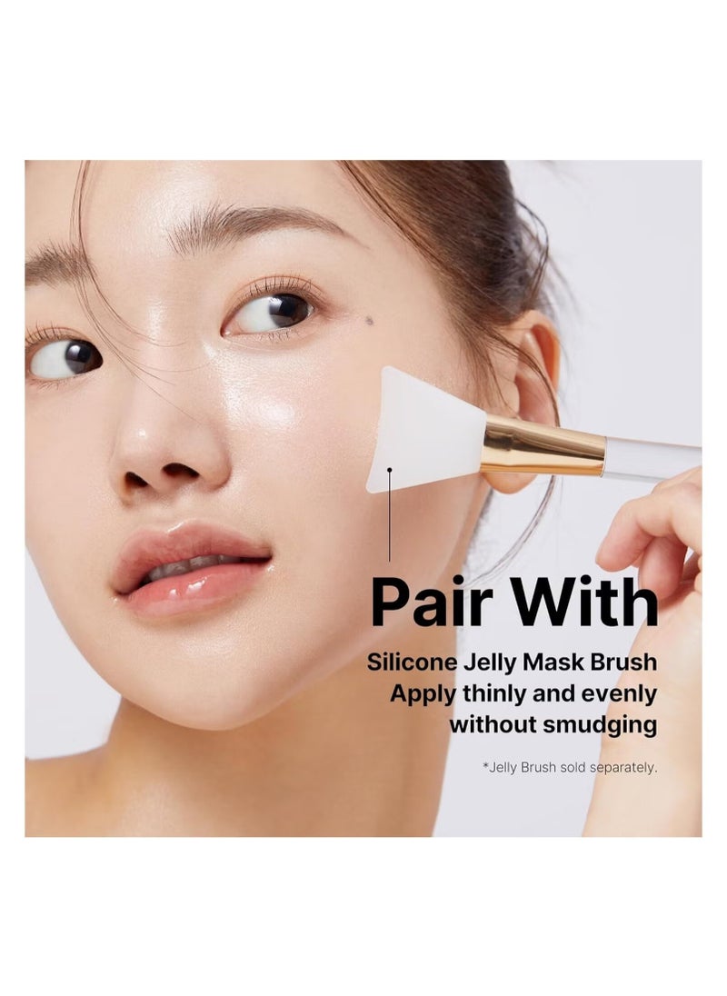 Collagen Night Wrapping Cream & Silicone Face Mask Brush Overnight Mask for Skin Elasticity Korean Skincare (2.53 fl. oz.)