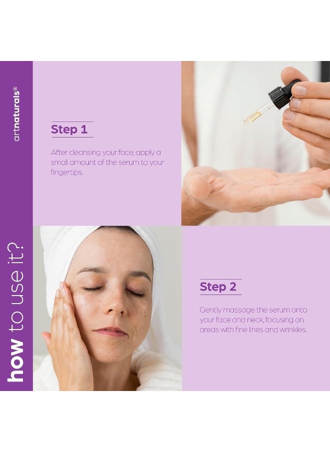 ArtNaturals Retinol Serum for Face - with Vitamin C, 2.5% Retinol Oil & Hyaluronic-Acid - Skin Clearing - Anti-Aging, Anti-Wrinkle Eye Serum - Skin Repair, Night Therapy (1 Fl Oz / 30ml) (ANGA-0127)