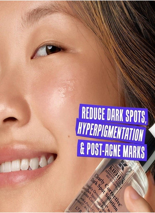 Kiehl's Clearly Corrective Dark Spot Solution – Brightening & Even-Tone Serum with Activated C, White Birch, & Peony Extract, Reduces Dark Spots & Hyperpigmentation, 15ml (0.5oz)