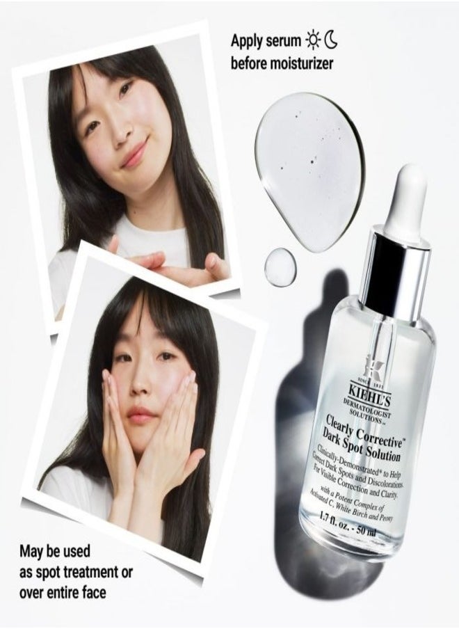 Kiehl's Clearly Corrective Dark Spot Solution – Brightening & Even-Tone Serum with Activated C, White Birch, & Peony Extract, Reduces Dark Spots & Hyperpigmentation, 15ml (0.5oz)