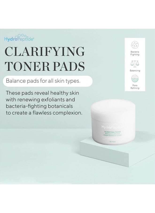 Clarifying Toner Balance Peptide Control Pads, 4 Ounce