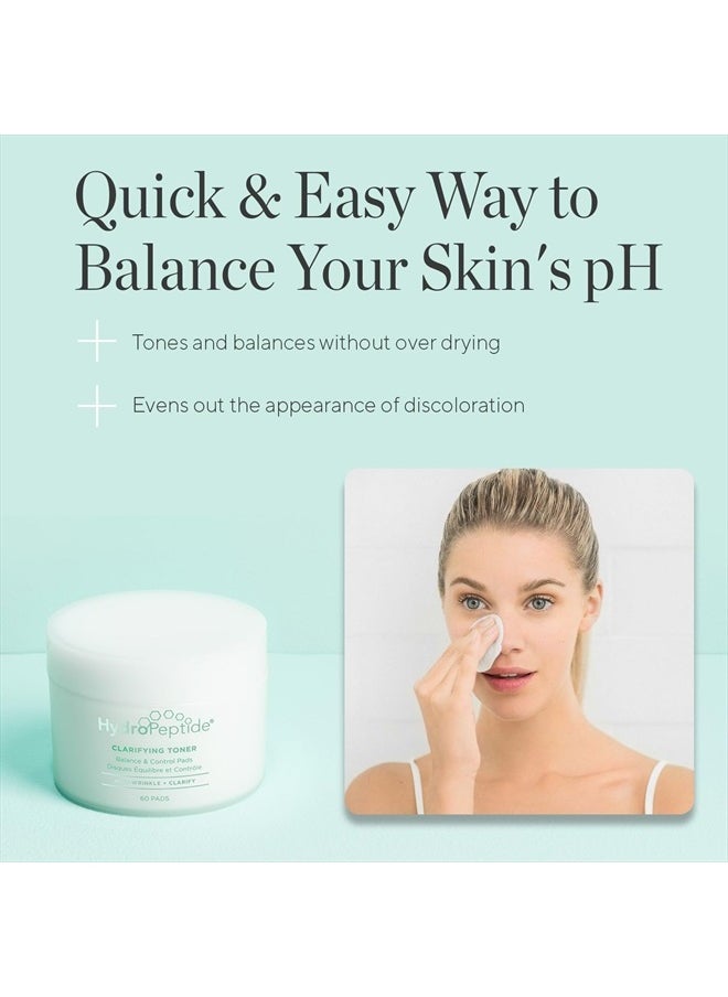 Clarifying Toner Balance Peptide Control Pads, 4 Ounce