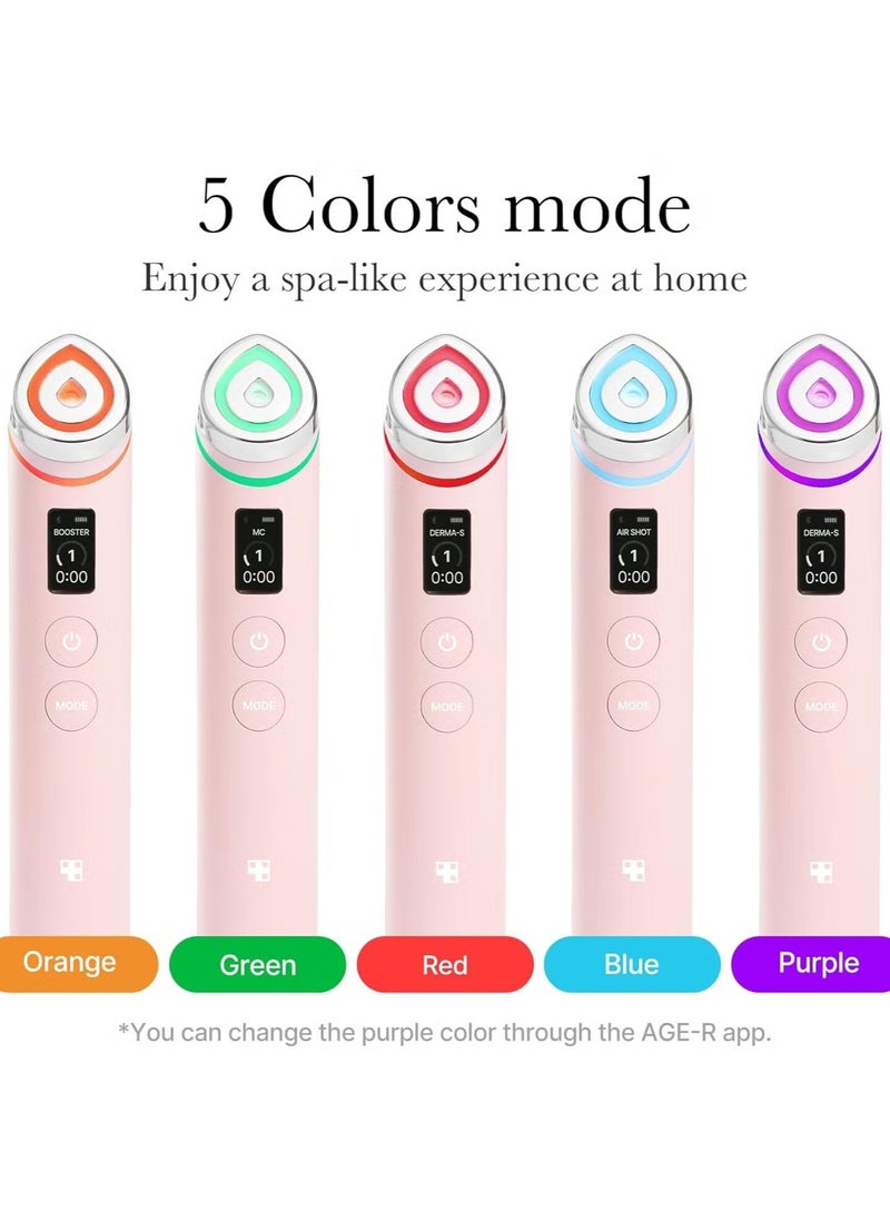 Age-R Booster Pro 6-in-1 Total Care LED Therapy, latest Upgraded version of Booster-H, for Enhanced Absorption, Radiance, Elasticity, Facial Contouring, and Pore Care