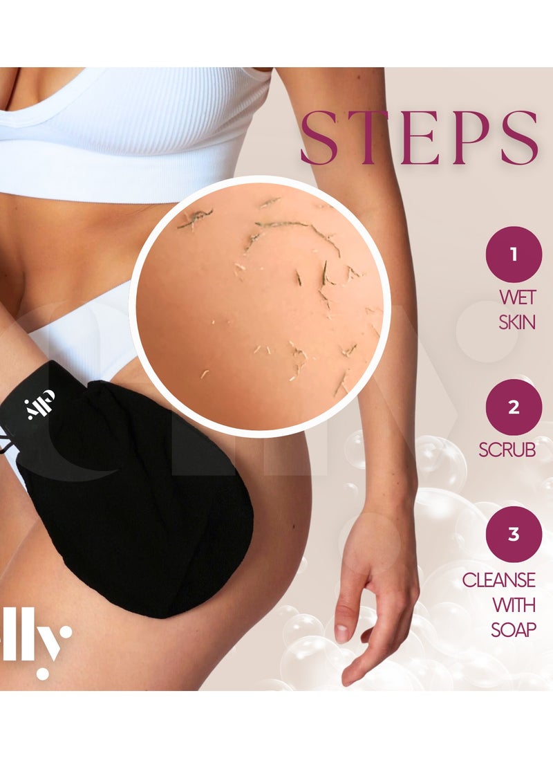 St.Tropez Dark Mousse Tanning Set – Includes Elly Exfoliating & Application Gloves for a Flawless, Streak-Free Glow. Women. Men