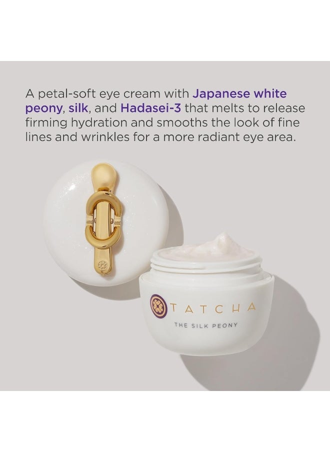 TATCHA The Silk Peony Melting Under Eye Cream | Hydration with Line-Smoothing Eye Cream for Wrinkles and Hydration | 15 ml / 0.5 oz