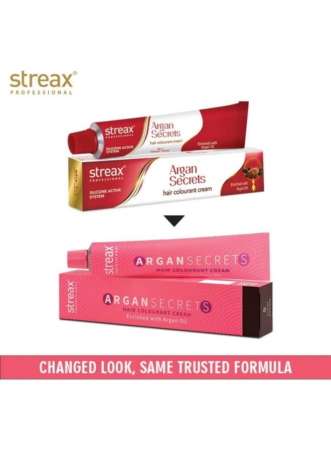 Streax Argan Hair Colourant No 3 +Developer 20 V,250Ml, Dark Brwon