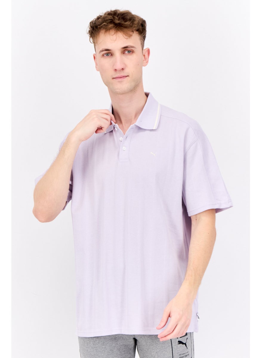 Puma x Select Men Sportswear Fit Short Sleeves Outdoor Polo Shirt, Lavender