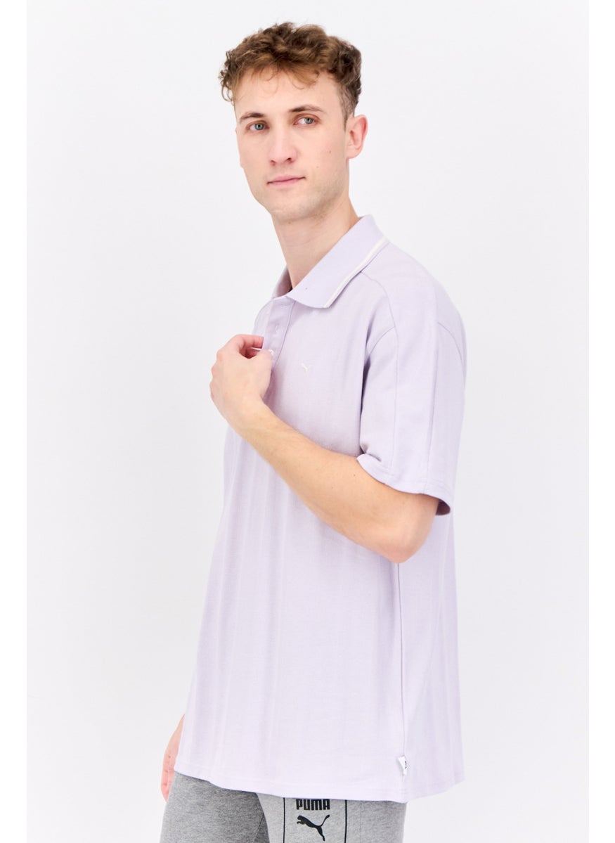 Puma x Select Men Sportswear Fit Short Sleeves Outdoor Polo Shirt, Lavender