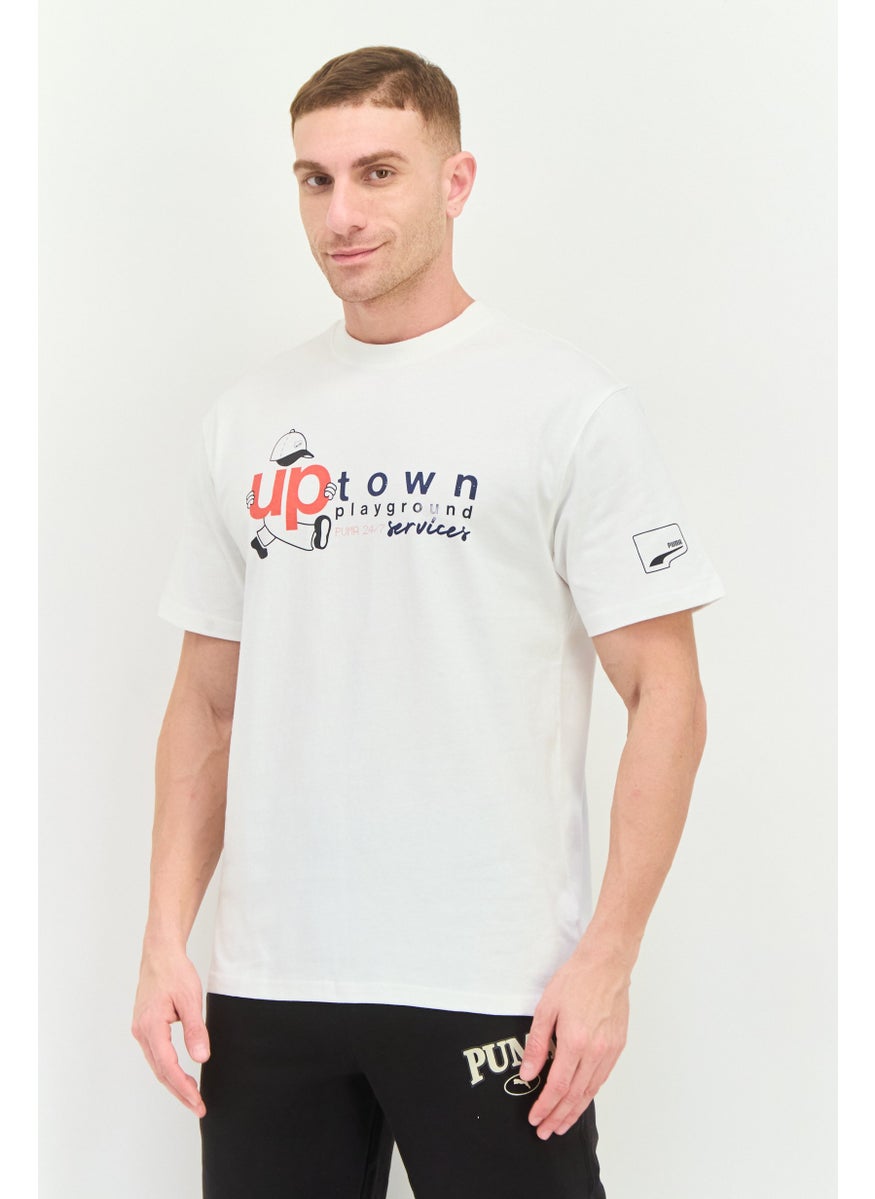 Puma x Select Men Sportswear Fit Short Sleeve Outdoor T-Shirts, White