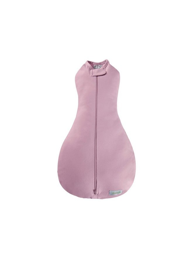 Woombie Simply Baby Swaddling Blanket I Soothing, Cotton Baby Swaddle I Wearable Baby Blanket, Pink Blush, 0-3 Months