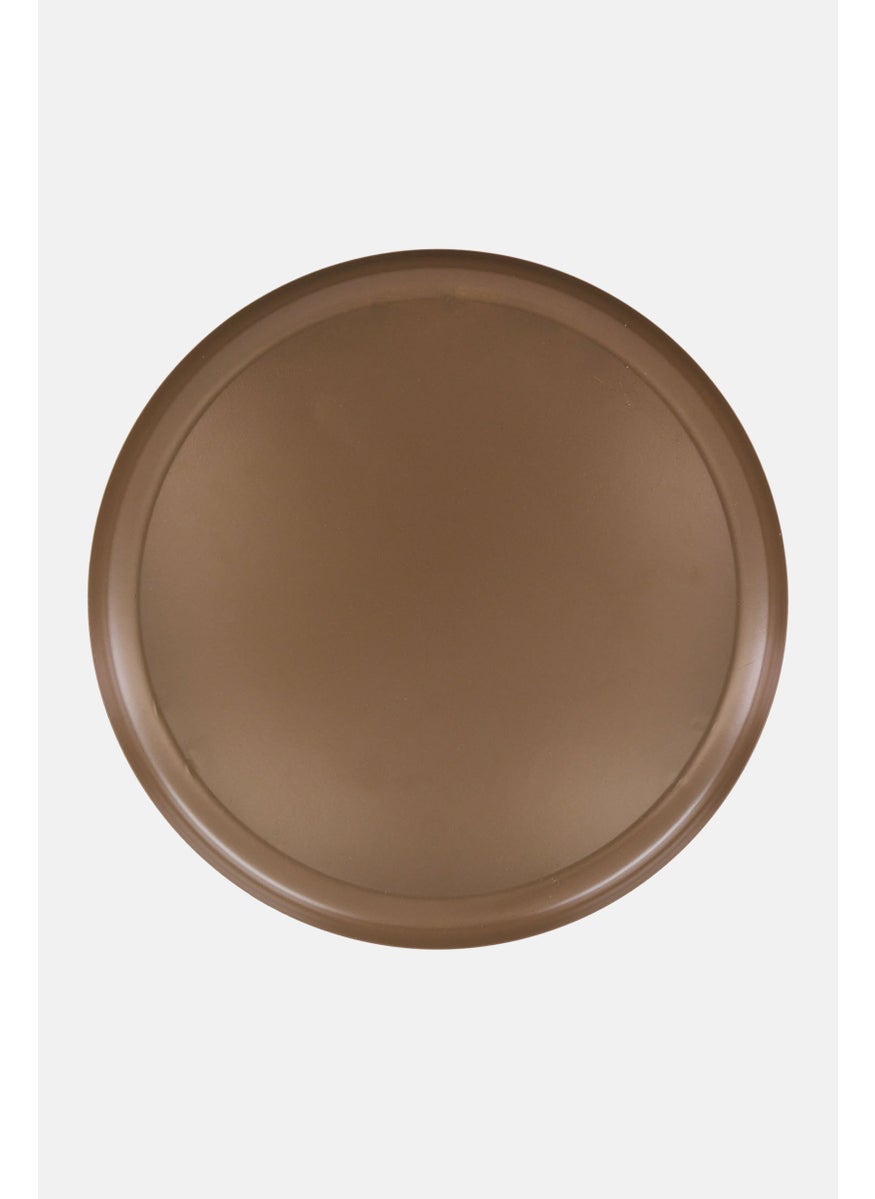 Metal Tray With 3 Legs, Brown